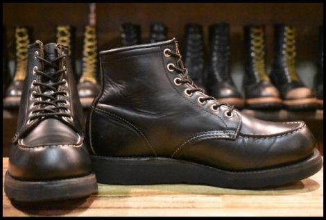 【8D 良品 羽タグ】レッドウイング 8137 アイリッシュセッター 黒 ブラッククローム 編み上げ レースアップ ブーツ redwing HOPESMORE