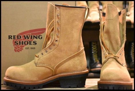 【7.5D 箱付 未使用 19年】レッドウィング 9211 スエード ロガー タンブルハイドラフアウト レースアップ ブーツ redwing HOPESMORE
