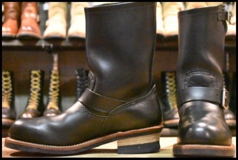 【8D 良品 10年】レッドウィング 2268 エンジニア 黒 ブラッククローム スチールトゥ ブーツ redwing HOPESMORE