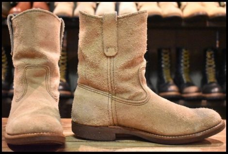 【8.5E 良品 旧羽タグ】レッドウィング 1188 スエード ペコス タン ラフアウト ベージュ ブーツ redwing pecos HOPESMORE
