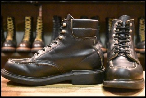 【7E 良品 羽タグ】レッドウィング 8133 スーパーソール 黒 ブラッククローム モックトゥ レースアップ ブーツ redwing HOPESMORE