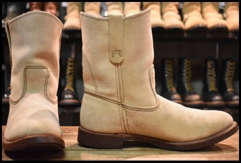 【9.5E 良品 12年】レッドウィング 8184 スエード ペコス ホーソーンアビレーン ラフアウト ベージュ 1188 ブーツ redwing HOPESMORE