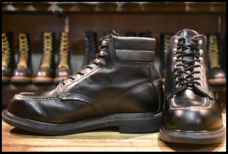 【9.5D 良品 18年】レッドウィング 8133 スーパーソール ブラッククローム モック 編み上げ レースアップ ブーツ redwing HOPESMORE