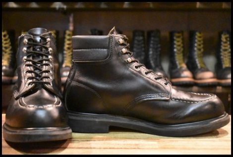 【9.5D 良品 18年】レッドウィング 8133 スーパーソール ブラッククローム モック 編み上げ レースアップ ブーツ redwing HOPESMORE