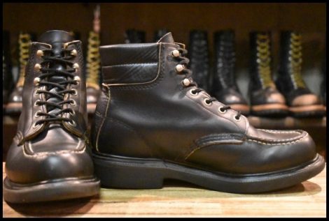 【7E 良品 羽タグ】レッドウィング 8133 スーパーソール 黒 ブラッククローム モックトゥ レースアップ ブーツ redwing HOPESMORE