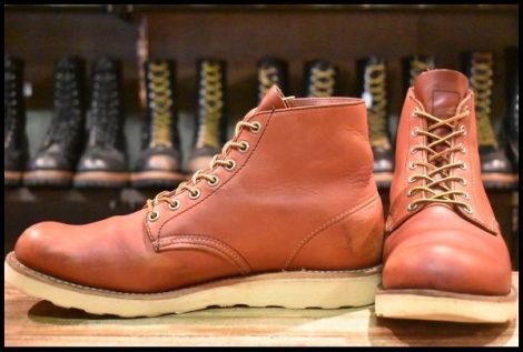 【10.5D 良品 09年】レッドウィング 8166 アイリッシュセッター 赤茶 オロラセット プレーントゥ 編み上げ ブーツ redwing HOPESMORE