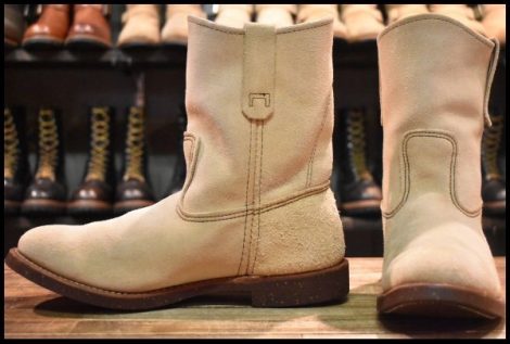 【9.5E 良品 12年】レッドウィング 8184 スエード ペコス ホーソーンアビレーン ラフアウト ベージュ 1188 ブーツ redwing HOPESMORE