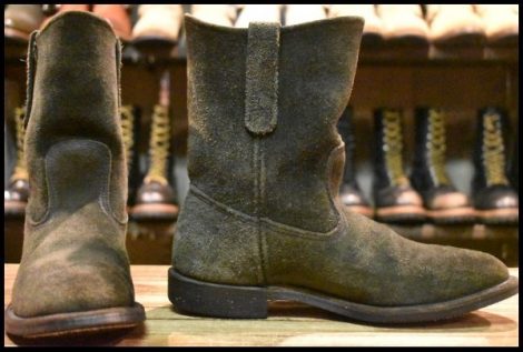 【7D 良品 07年】レッドウィング 8186 黒スエード ペコス ブラック ラフアウト redwing pecos ブーツ HOPESMORE