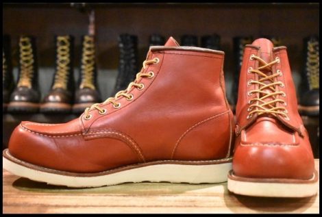 【9.5E 良品 犬タグ復刻 23年】レッドウィング 8875 アイリッシュセッター 赤茶 オロラセット モックトゥ ブーツ redwing HOPESMORE