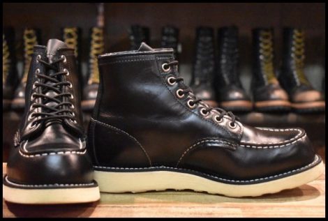 【6.5E 箱付 美品 犬タグ復刻 19年】レッドウィング 8179 アイリッシュセッター 黒 ブラッククローム 編み上げ ブーツ redwing HOPESMORE