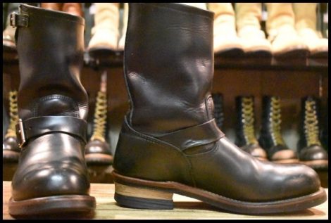 【8.5D 良品 10年】レッドウィング 2268 エンジニア 黒 ブラッククローム スチールトゥ ブーツ redwing HOPESMORE