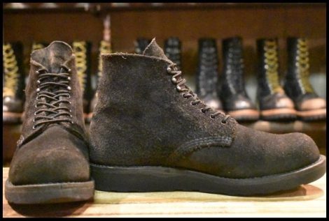 【7.5D 箱付 良品 アローズ別注 19年】レッドウィング 1989 黒スエード アイリッシュセッター ブラック 編み上げ ブーツ redwing HOPESMORE