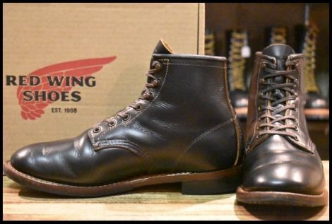 【7.5D 箱付 良品 21年】レッドウィング 9060 ベックマン ブラッククローンダイク 黒 茶芯 フラットボックス ブーツ redwing HOPESMORE