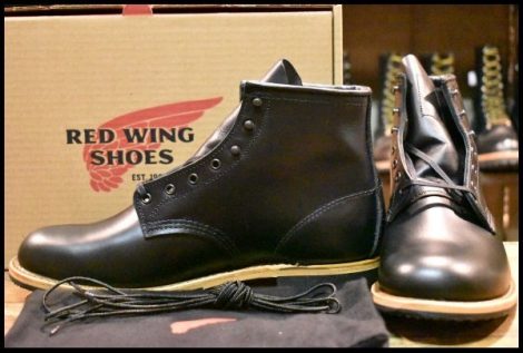 【10D 箱付 未使用 25年】レッドウィング 9423 ベックマン 黒 ブラック エクスカリバー プレーントゥ 9414 9014 ブーツ redwing HOPESMORE