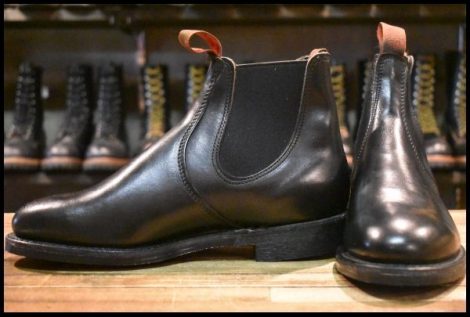 【9.5E DEAD 90’S】レッドウィング 8193 サイドゴア 黒 ブラック ポリッシャプルレザー チェルシー 8194 ブーツ redwing HOPESMORE