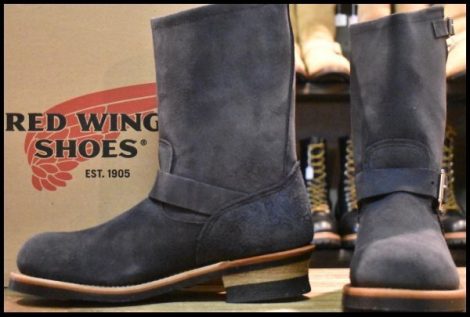 【9D 箱付 未使用 BEAMS別注 10年】レッドウィング 8254 ネイビー スエード エンジニア スチールトゥ ビームス ブーツ redwing HOPESMORE