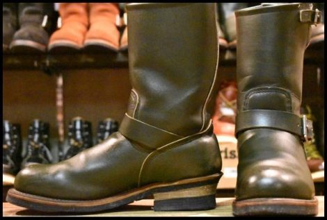 【8.5D 良品 PT99刺繍】レッドウィング 8273 エンジニア 緑 カンガタン グリーン スチールトゥ ブーツ redwing HOPESMORE