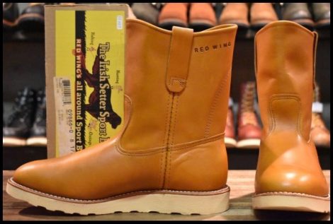 【8.5E 箱付 未使用 11年】レッドウィング 9866 ゴールドラセット ペコス クッションソール 茶 ブーツ redwing pecos HOPESMORE