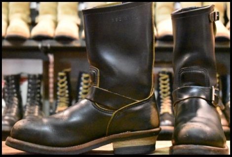 【7.5D 良品 18年】レッドウィング 9268 エンジニア 黒 ブラック クローンダイク スチールトゥ ブーツ redwing HOPESMORE