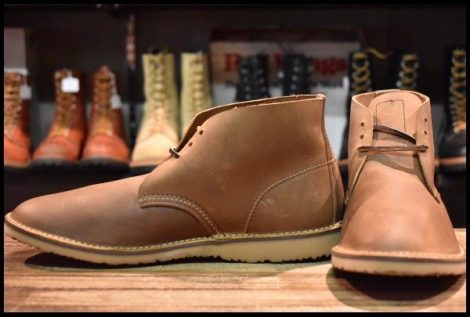 【10D 未使用 17年】レッドウィング 4546 ウィークエンダーオックスフォード ベージュ ブラウン チャッカ ブーツ redwing 3604 HOPESMORE