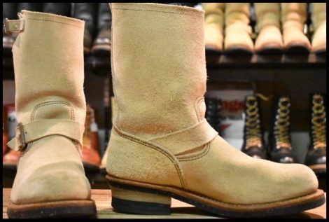 【8D 良品 08年】レッドウィング 8268 スエード エンジニア ホーソーンアビレーン ラフアウト スチールトゥ ブーツ redwing HOPESMORE