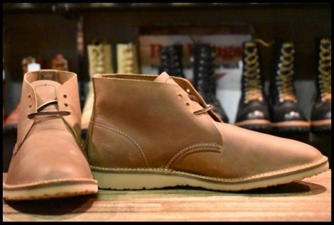 【10D 未使用 17年】レッドウィング 4546 ウィークエンダーオックスフォード ベージュ ブラウン チャッカ ブーツ redwing 3604 HOPESMORE