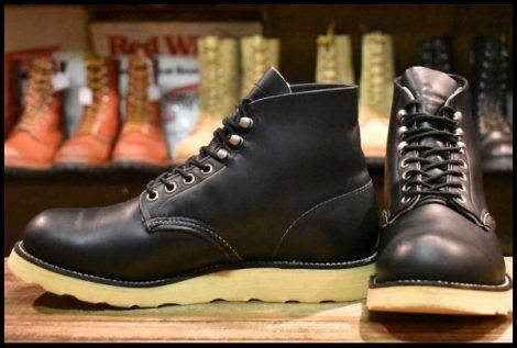【7.5D 美品 犬タグ】レッドウィング 8165 アイリッシュセッター ブラッククローム プレーントゥ 編み上げ ブーツ redwing HOPESMORE