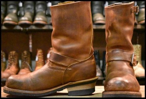 【7D 良品 06年】レッドウィング 2972 エンジニア 茶 カッパー ラフ＆タフ スチールトゥ ブラウン ブーツ redwing HOPESMORE