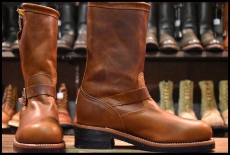 【8E 箱付 未使用 黒タグ】Chippewa チペワ エンジニア 1901M05 茶 タンレネゲード ブラウン 11インチ スチールトゥ ブーツ HOPESMORE