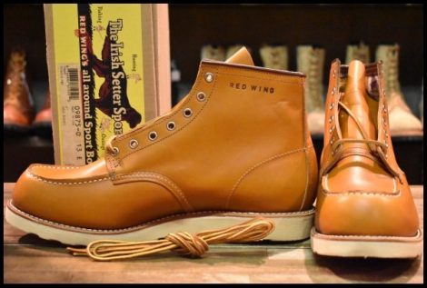 【13E 箱付 未使用 13年】レッドウィング 9875 アイリッシュセッター ゴールドラセット モックトゥ 編み上げ ブーツ redwing HOPESMORE