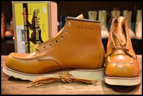 【11D 箱付 未使用 18年】レッドウィング 9875 アイリッシュセッター ゴールドラセット モックトゥ レースアップ ブーツ redwing HOPESMORE