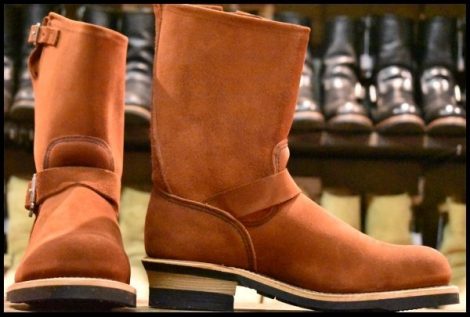 【9D 箱付 DEAD 05年】レッドウィング 8812 赤茶スエード エンジニア カッパー ラフアウト スチールトゥ ブーツ redwing HOPESMORE
