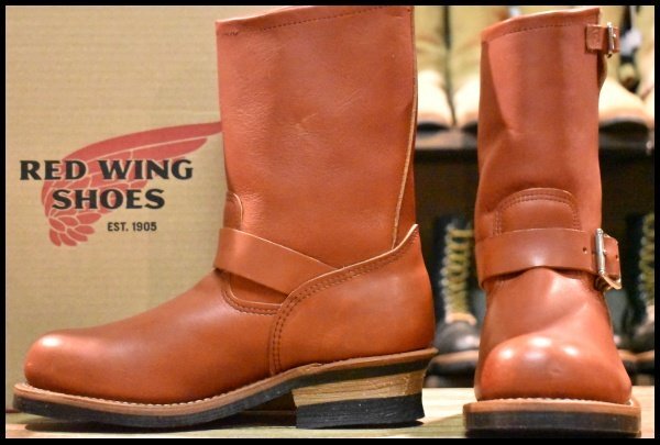 【7.5D 箱付 美品 15年】レッドウィング 8271 エンジニア 赤茶 オロラセット スチールトゥ プルオン ブーツ redwing HOPESMORE