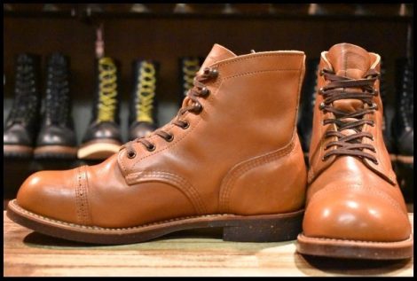 【9D 良品 14年】レッドウィング 8011 アイアンレンジ マンソン ホワイト アッシュセトラー キャップトゥ ブーツ redwing HOPESMORE