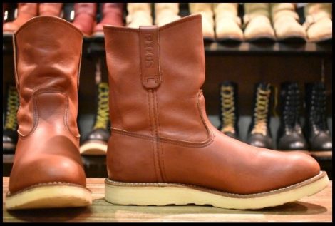 【9E 良品 08年】レッドウィング 8866 ペコス 赤茶 オロラセット クッションソール ブーツ redwing pecos HOPESMORE