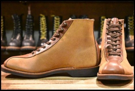 【8.5D 美品 18年】レッドウィング 8827 アウティング 茶 ミュールスキナー＆ティークフェザーストーン ブーツ redwing HOPESMORE