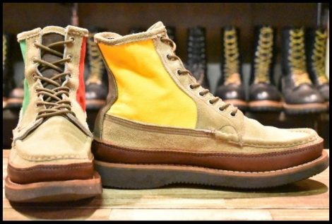【9E 良品 BEAVER別注 青タグ】RUSSELL MOCCASIN ラッセルモカシンサファリ ダブルモカシン クレイジーカラー マルチ ブーツ HOPESMORE