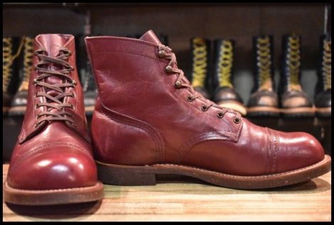 【10.5D 美品 18年】レッドウィング 8012 アイアンレンジ マンソン バーガンディ セトラー キャップトゥ ブーツ redwing HOPESMORE