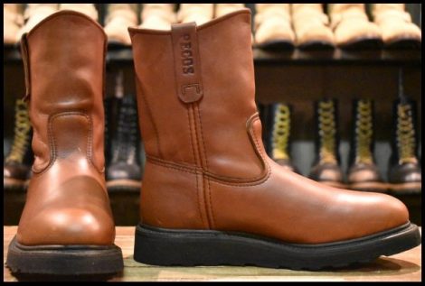 【7D 良品 PT91刺繍EH 98年】レッドウィング 2274 ペコス 茶 オロイジナル プルオン ブラックソール ブーツ redwing 866 pecos HOPESMORE