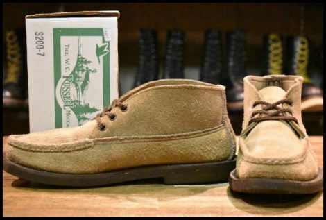 【7.5E 箱付 良品】RUSSELL MOCCASIN ラッセルモカシン S200-7 シングルチャッカ ララミースエード 短靴 ブーツ HOPESMORE