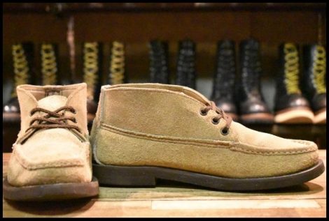 【7.5E 箱付 良品】RUSSELL MOCCASIN ラッセルモカシン S200-7 シングルチャッカ ララミースエード 短靴 ブーツ HOPESMORE