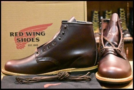 【8D 箱付 未使用 25年】レッドウィング 9419 ベックマン ブラックチェリー エクスカリバー プレーントゥ ブーツ redwing HOPESMORE