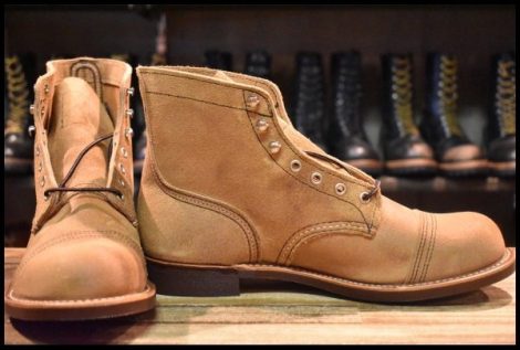【9.5D 箱付 未使用 21年】レッドウィング 8083 アイアンレンジャー ミュールスキナー スエード 編み上げ ブーツ redwing 8113 HOPESMORE