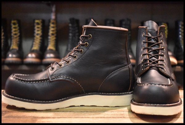 【7.5D 美品 24年】レッドウィング 8849 アイリッシュセッター ブラック プレーリー 黒 モック 茶芯 レースアップ ブーツ HOPESMORE