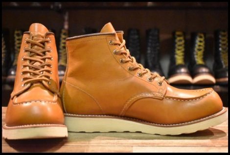 【9D 箱付 美品 17年】レッドウィング 9875 アイリッシュセッター ゴールドラセット モックトゥ レースアップ ブーツ redwing HOPESMORE