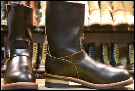 【9.5D 美品 25年】レッドウィング 2966 ブラック クローンダイク エンジニア 黒 茶芯 スチール無し ブーツ redwing 2268 HOPESMORE