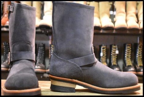 【9D 箱付 未使用 BEAMS別注 10年】レッドウィング 8254 ネイビー スエード エンジニア スチールトゥ ビームス ブーツ redwing HOPESMORE