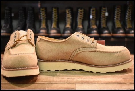 【9D DEAD 羽タグ 90’S】レッドウィング 8105 スエード オックスフォード タンラフアウト モックトゥ 短靴 ブーツ redwing HOPESMORE