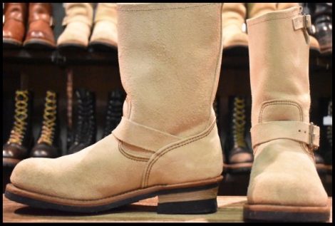 【8.5D 美品 10年】レッドウィング 8268 スエード エンジニア ホーソーンアビレーン ラフアウト スチールトゥ ブーツ redwing HOPESMORE
