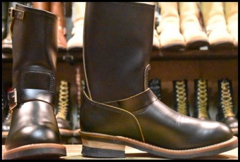 【9.5D 箱付 美品 25年】レッドウィング 2966 ブラック クローンダイク エンジニア 黒 茶芯 スチール無し ブーツ redwing HOPESMORE